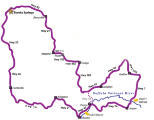 Eureka Springs Fall Foliage Drive Route